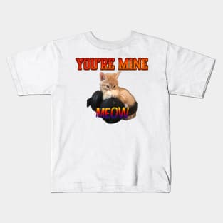 Gamer Cat - You're Mine Meow Kids T-Shirt